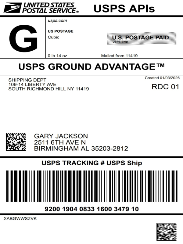 USPS Shipping Label